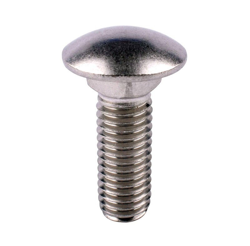 KOSJETHAS Store براغي عربة 1/2-13 x 1" ، رأس دائري ورقبة مربعة ، فولاذ مقاوم للصدأ 304 18-8 ، خيوط خشنة UNC كاملة ، كمية 4 قطع - Image 4